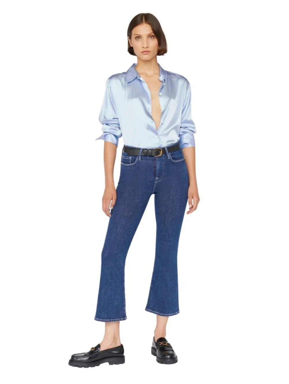Frame Le.One Cropped Mini Boot in Ackerman - Picture 2 of 10